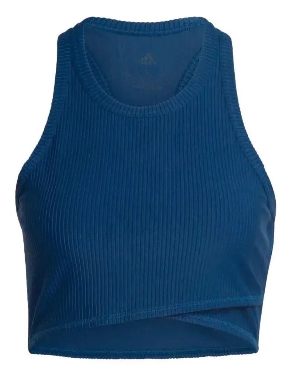 Adidas Ribbed Crop Tank Blue - Picture 2 of 7